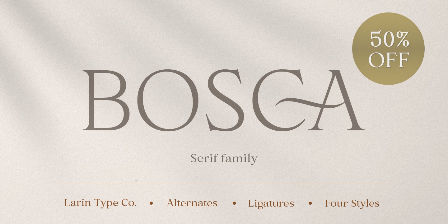 Пример шрифта Bosca #15